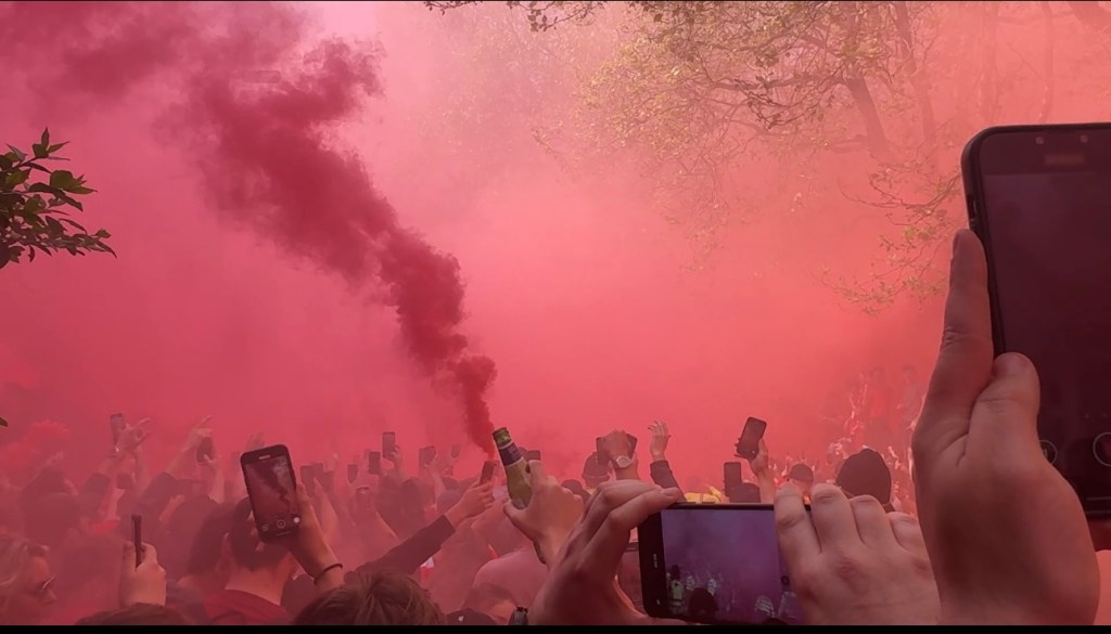 Liverpool Bus before Spurs game