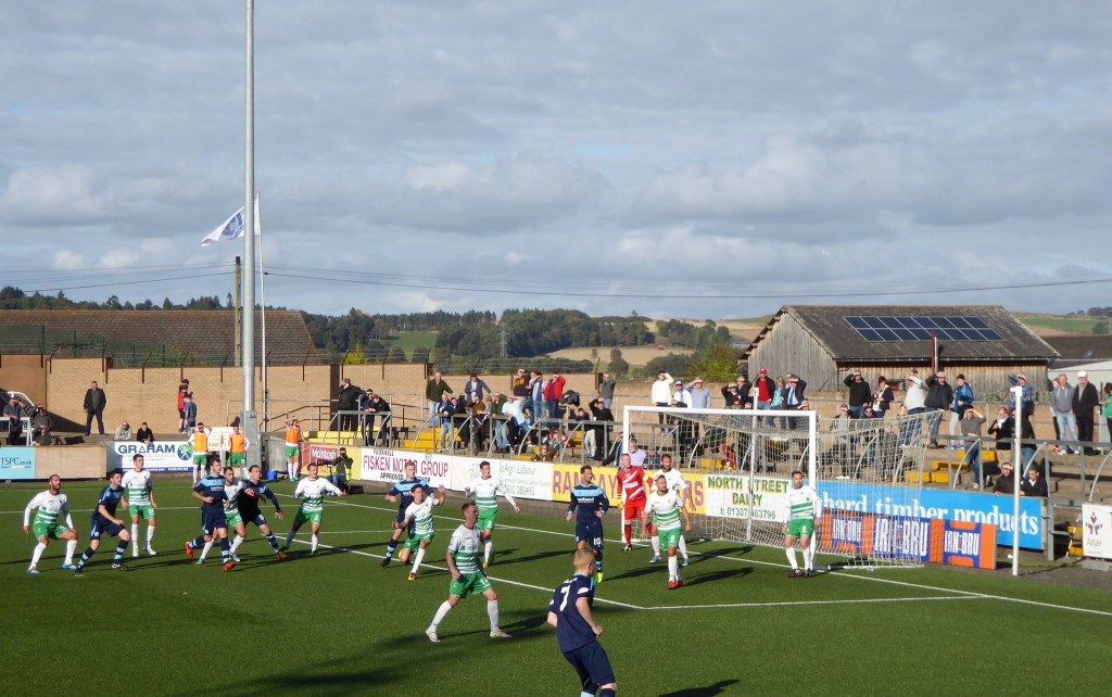 "Forfar Athletic v The New Saints" by yellow book is licensed under CC BY 2.0.